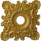 Ekena Millwork Crawley Ceiling Medallion (Canopies up to 6 3/4"), 18"W x 18"H x 3 1/4"ID x 1 1/2"P, Pharaohs Gold CM18CRPGS - alternate 1